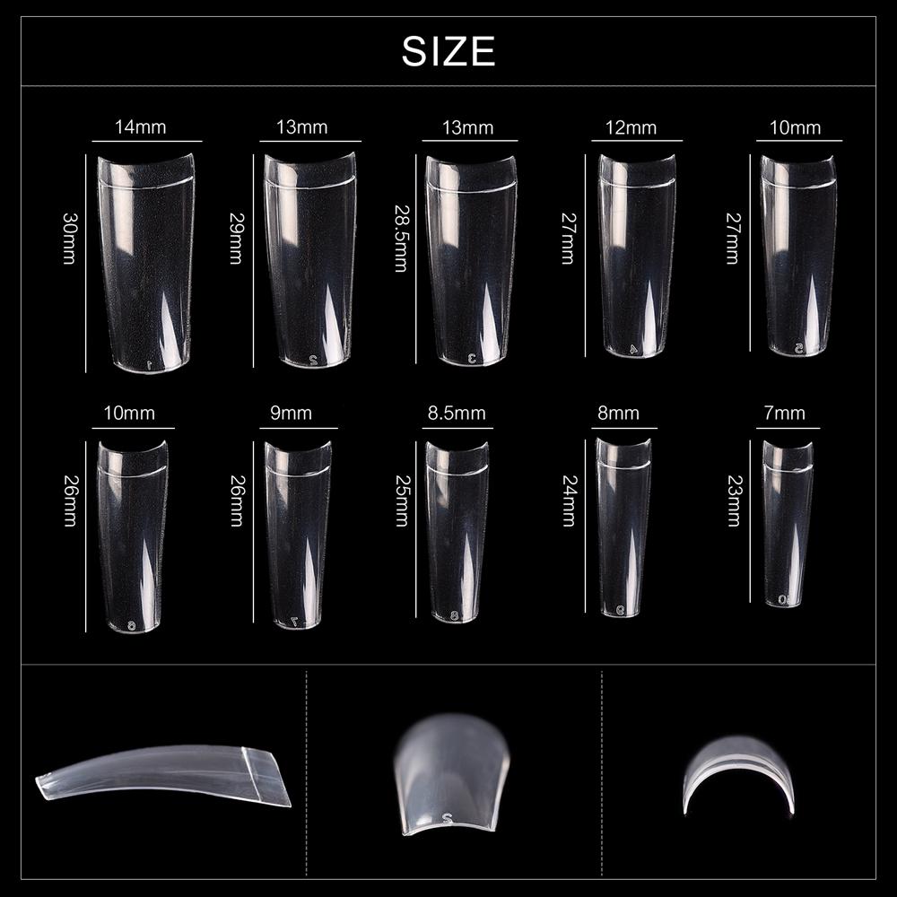 kads 500pcs ABS Nail Tips French Nails for Acrylic False Nails Press On Fake Nails Manicure Tools