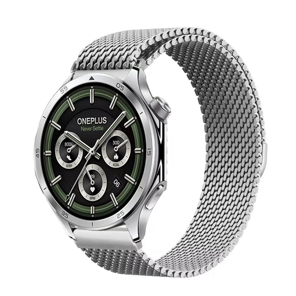22mm 20mm 18mm Milánský řemínek pro Oneplus Watch 3 46mm 43mm/Lite/2/2R Magnetický náramek pro OPPO Watch S/X2 mini Ocelový náramek na zápěstí