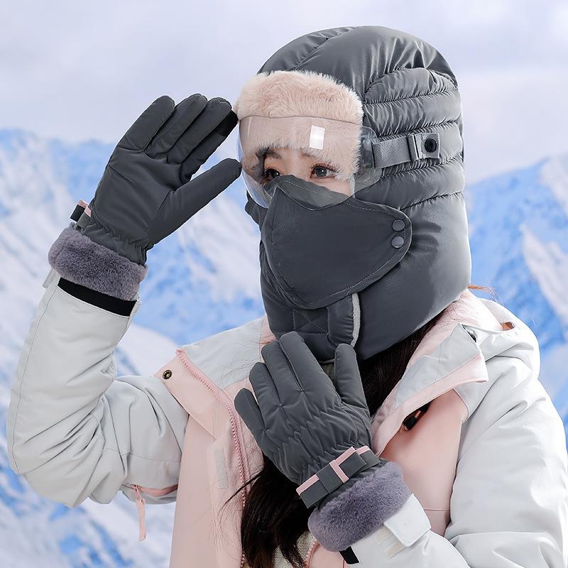Lei Feng hat women's winter thickened warm ear protection cold northeast cotton hat outdoor ski hat men's cold cycling hat