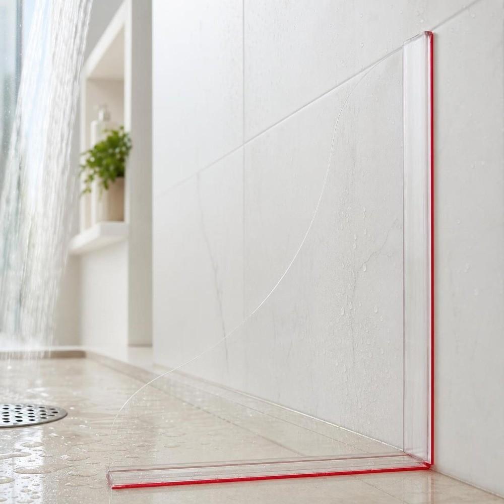 2 Stück Acryl-Wasserbarriereleiste Transparente Trennplatte Nagelfreier Duschspritzschutz Badewanne