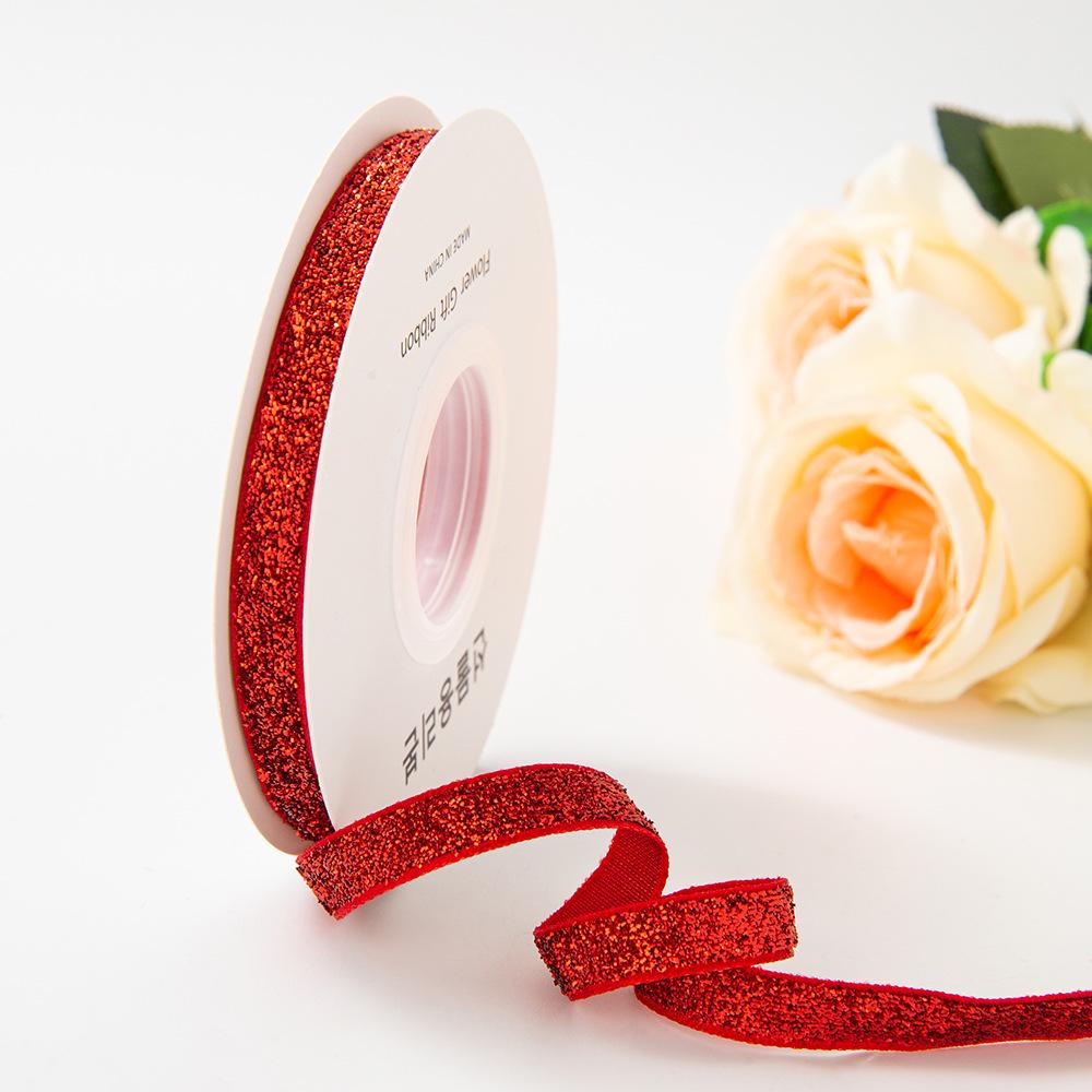 Handmade Gold Velvet Ribbon Bow Hairpin for DIY Holiday Decorations & Floral Packaging