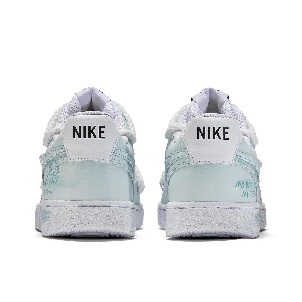 Nike Court Vision 1 Sky Green Mist Slip Resistant Cushioning Low top Skateboard Shoes Men's Blue White DH2987-101(Team177-)