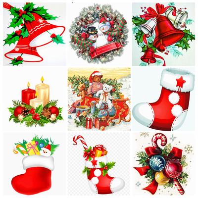 5D-Diamantgemälde zum Selbermachen, Weihnachten, runder Diamant, Gemälde, Stickerei, Mosaik, Kreuzstich, Wandaufkleber, Geschenk, Heimdekoration