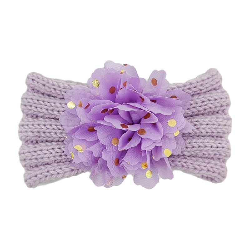 New children's, wool headband, headband, hot gold flower wool headband, baby headband hair accessories.
