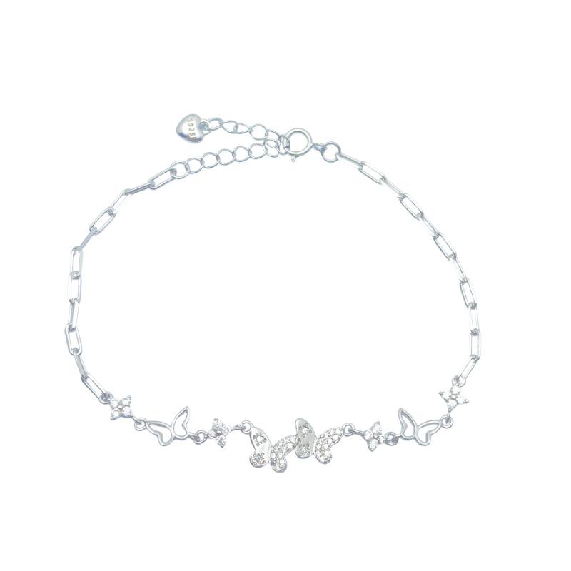 Butterfly S925 Silver Bracelet - Exquisite Light Luxury Jewelry Gift for Women