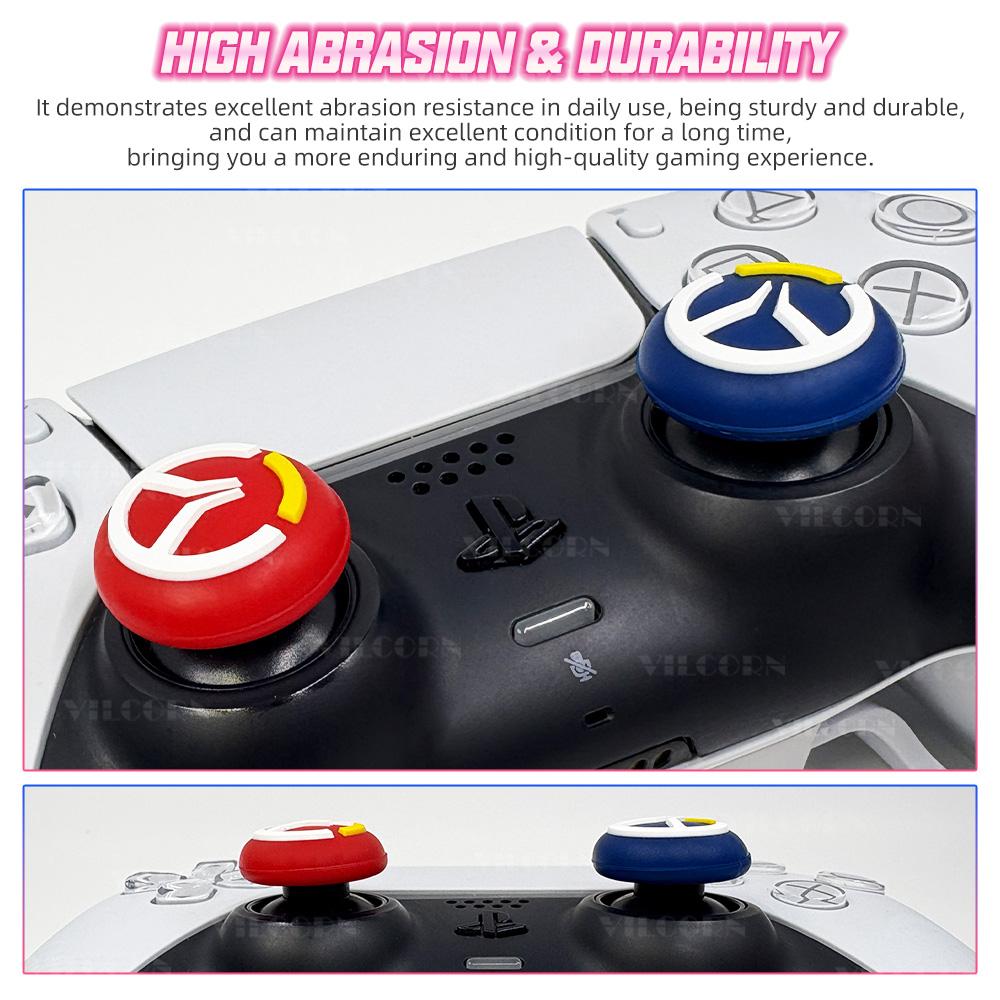 4 stk. Analog Joystick Tommelspakgrephetter For Switch 2 Joycon Hette Silikongummi Joystickhette Beskyttere For PS5 PS4 XBOX
