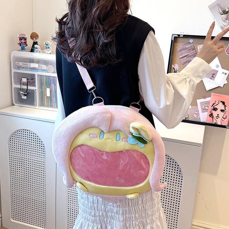My Little Pony Fluttershy Transparent Bag Plush Backpack Cute Shoulder Casual Kawaii Large Capacity Backpack for Girls Gifts