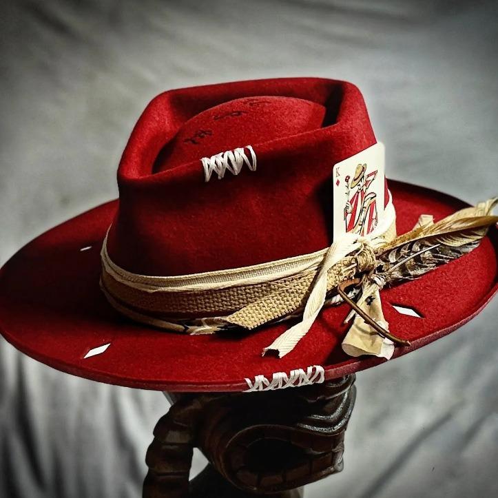 Ribbon decorative wool hat European and American fashion versatile retro old wind sheep felt hat