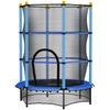 4.6FT/55" Kids Trampoline with Enclosure Net, Outdoor Indoor Use, for Ages 3-10 Years, Blue