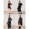 Mohanyimei Wool Blend Cable Knit Polo Sweater