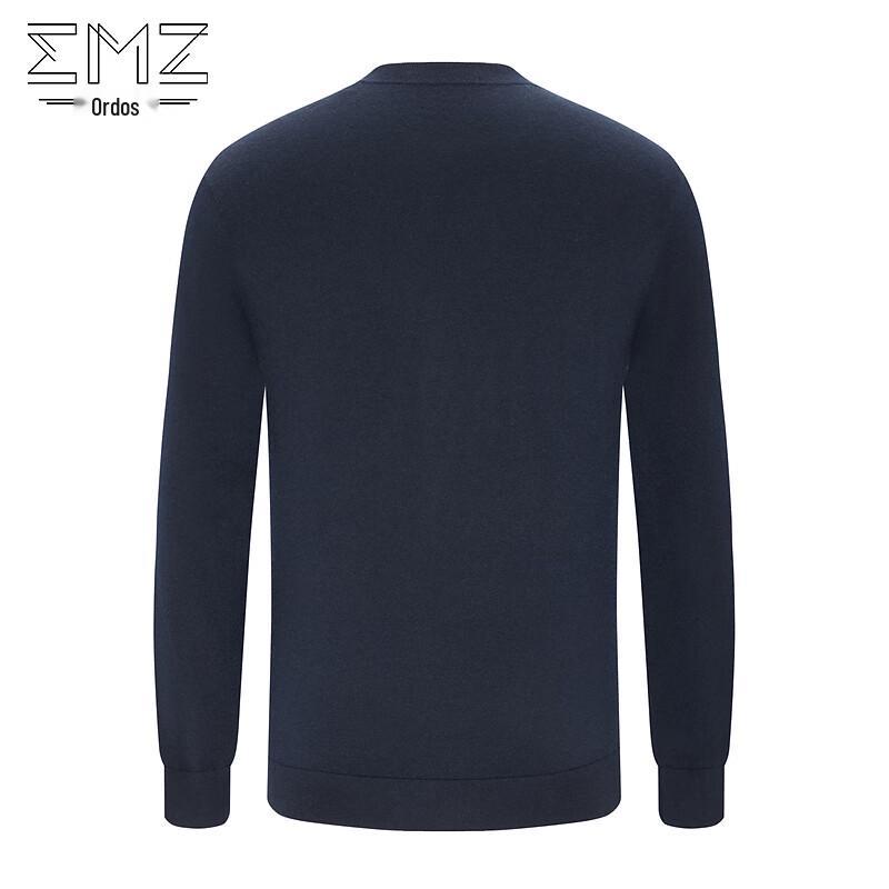 EMZ Erdos Men's 100% Cashmere Round Neck Sweater