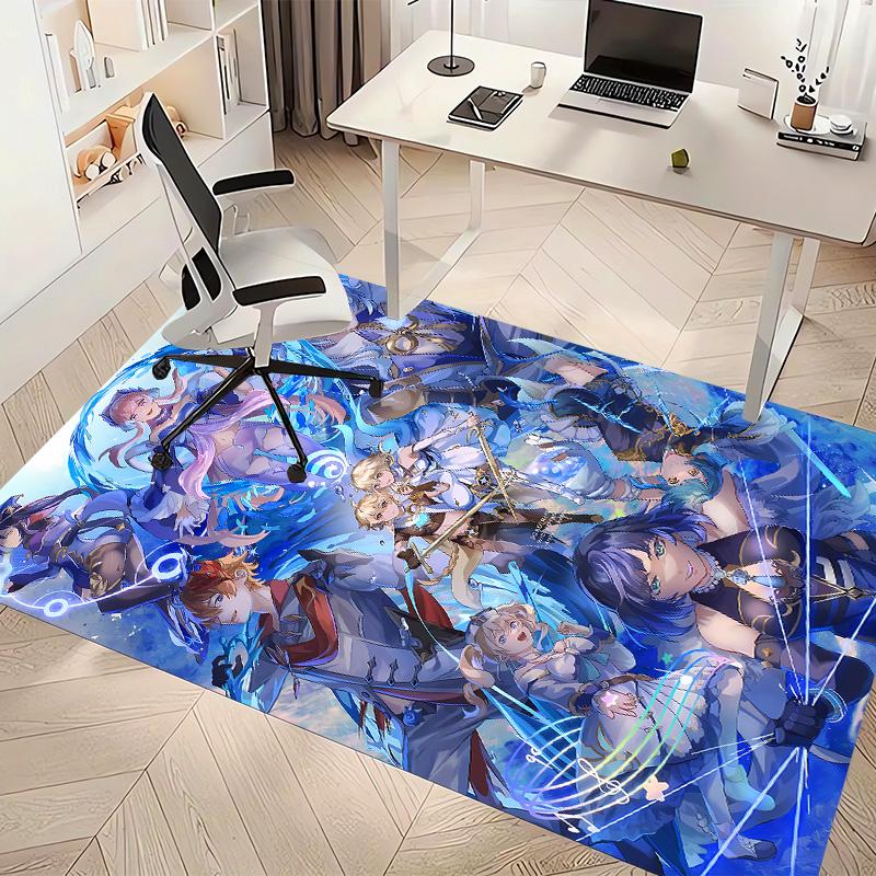 Genshin Impact characters Printed Absorbent Washable Carpet, Non-Slip Bathroom Mats, Kitchen Rugs, Yoga Mat,Living Room Entrance, Camping Picnic Rugs