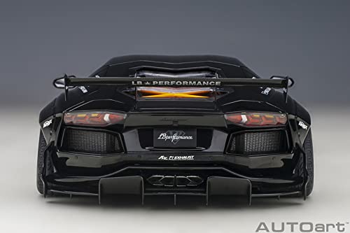 AUTOart 1/18 Scale Liberty Walk LB-WORKS Lamborghini Aventador Limited Edition Black (LBWK/Carbon Black Hood) Finished Model 79244