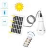 7W Solar Powered LEDs Light Bulbs Remote & AUTO Lighting Control 5 Lighting Functions Timer Setting 6000 6500K White