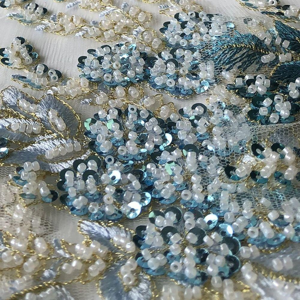 Sequin Embroidery Embroidered Floral Patches DIY Lace Appliques Clothing Applique Dresses