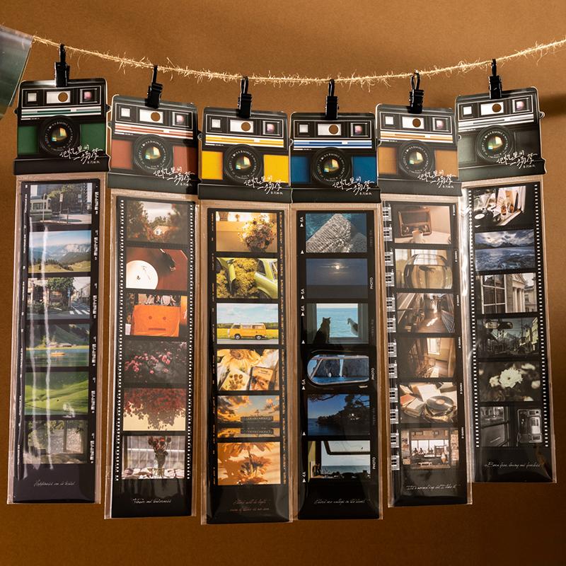 Long Strip Movie Film Theme Sticker Landscape Stickers Hand Account Collage For Photo Frame Calendar Boxes Scrapbook Decoration