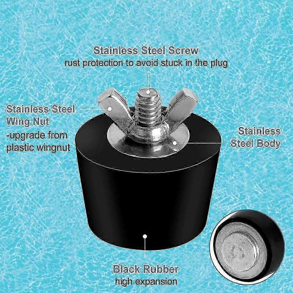 6 Pack 3 Size Pool Winterizing Plug for Swimming Pool Holes,Expansion Plugs for Above Ground Pool Skimmer