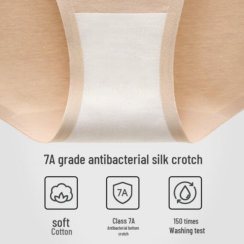 Mei Ya Ting Women's High-Waist Tummy Control Seamless High-Cut Briefs 3-Pack