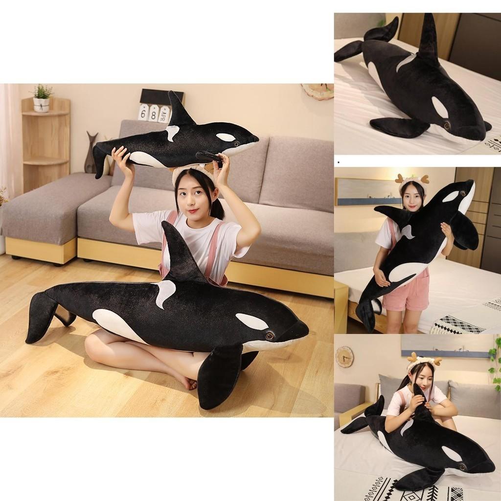 Realistic Killer Whale Plush Toy Soft And Cuddly Ocean Sea Life Stuffed Animal Pillow Doll