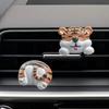 2PCS Panda Head and Tail Car Air Vent Clip, Cute Animal Vehicle Dashboard Air Vent Trim Clips, Creative Automotive Interior Diffuser Decoration