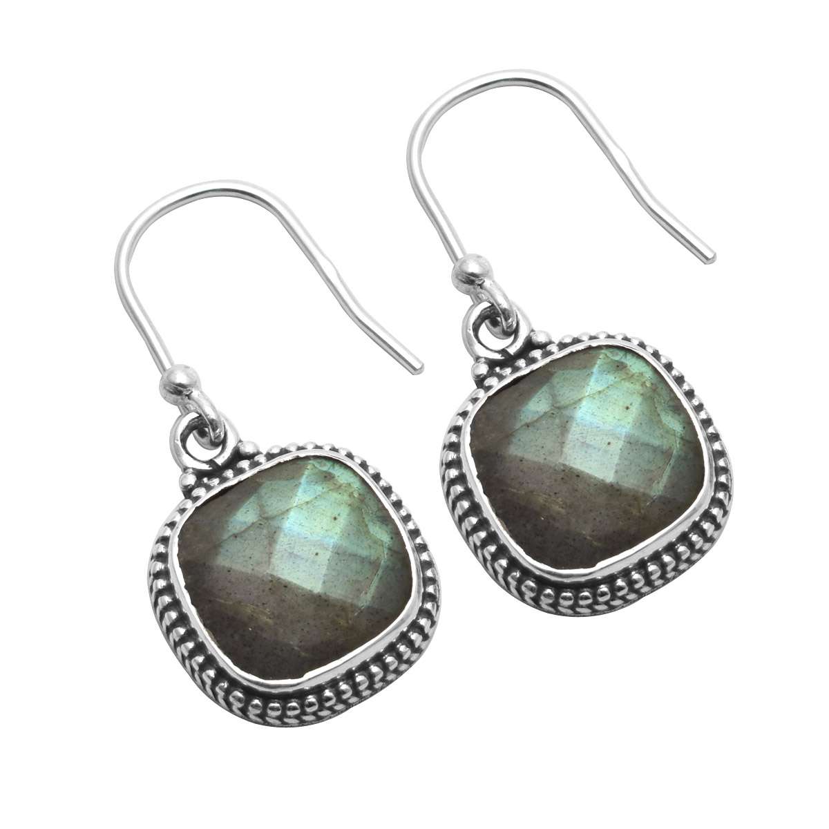 

Labradorite Gemstone Earrings Solid 925 Sterling Silver Handmade Earrings Jewelry Gift For Women And Girls E-3671