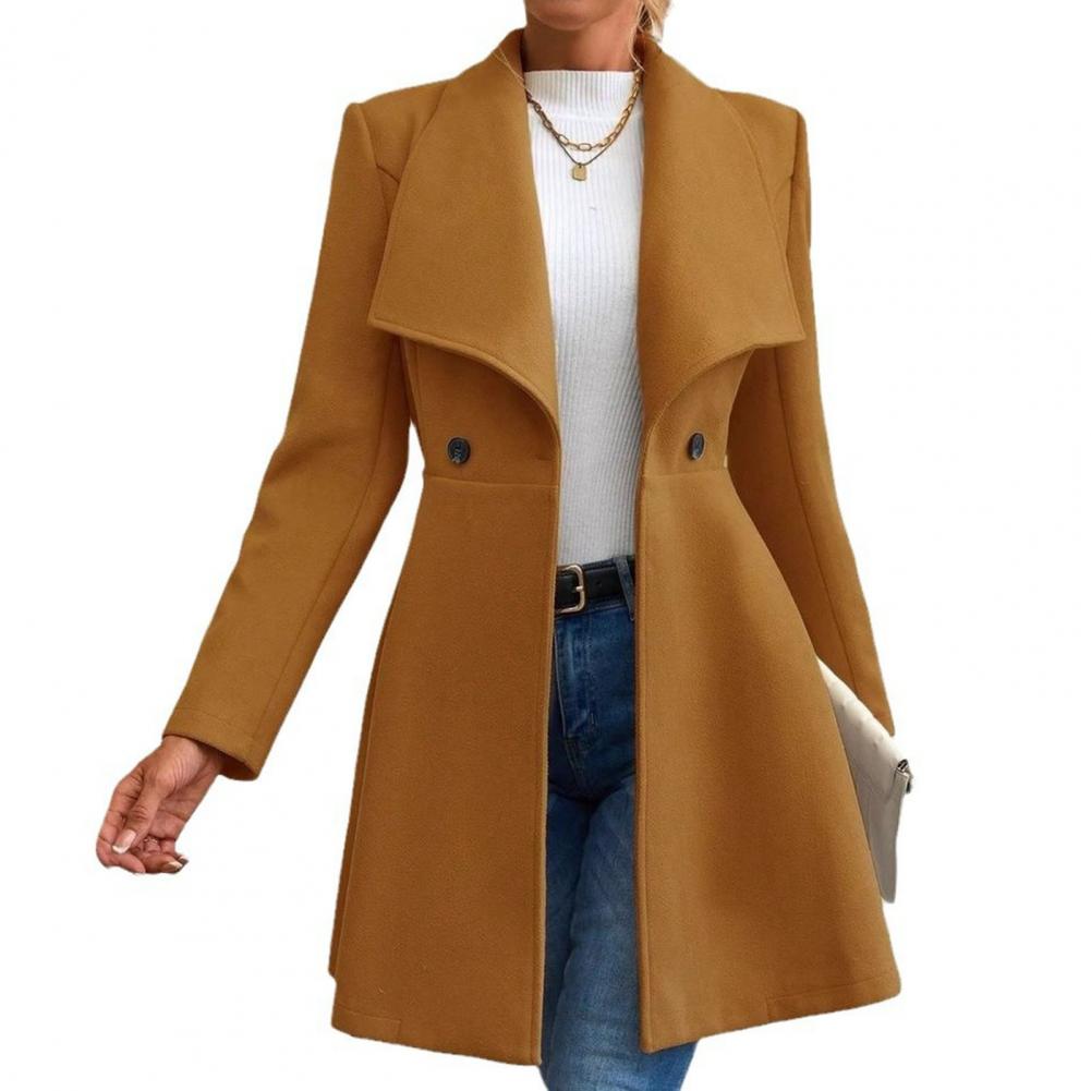 

Пальто с лацканами Женское Пальто Куртка Стильное Ветрозащитное Пальто Куртка с лацканами для Весны Осени Женская Верхняя одежда S верблюд