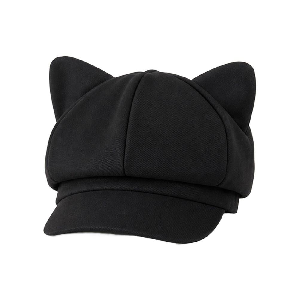 Leopard Print Beret Cap Anti-UV Painter Hat Fashion Cat Ear Hat Outdoor Sports