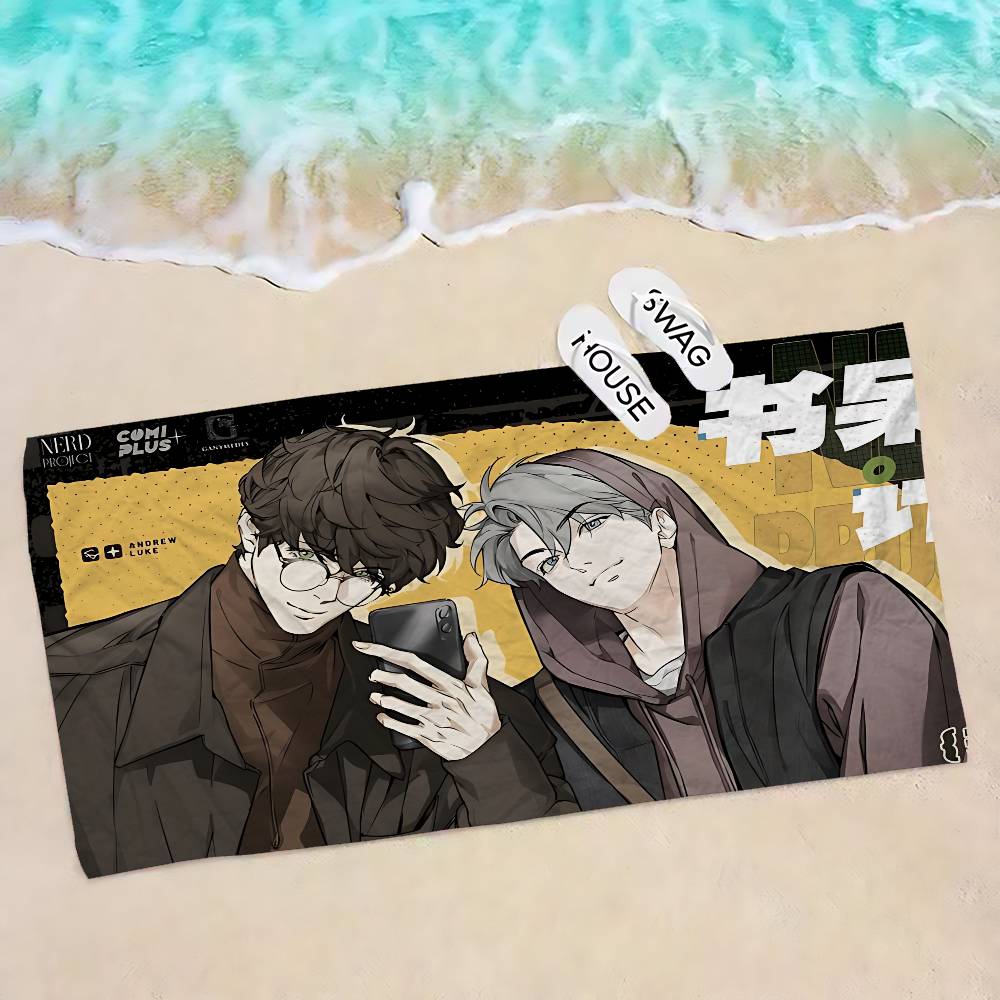 Nerd Project bl Anime Bath Towel Microfiber Soft Water Absorbing Breathable For Girl Kids Decorative Cartoon Beach Towel