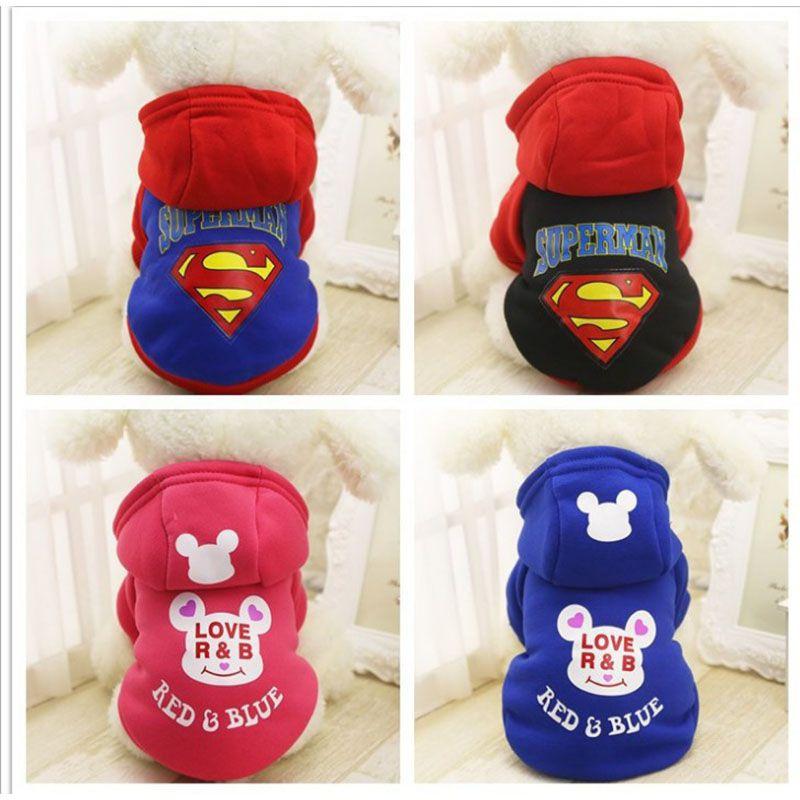 Cozy Superman Dog Clothes Small Pet Hoodie Coat For Winter Protection And Style