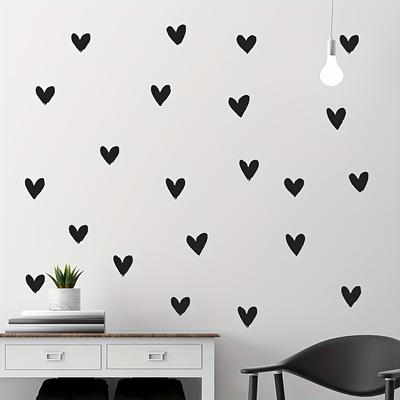 6sheets /1Set, Heart Wall Stickers, Removable Waterproof PVC Decals for Wall Decoration 15*19cm For Valentine's Day, Home Decor