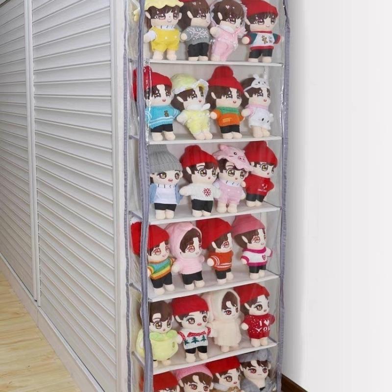 Plush Doll Hanging Storage Bag: Moisture & Dust-Proof Door & Wall Organizer