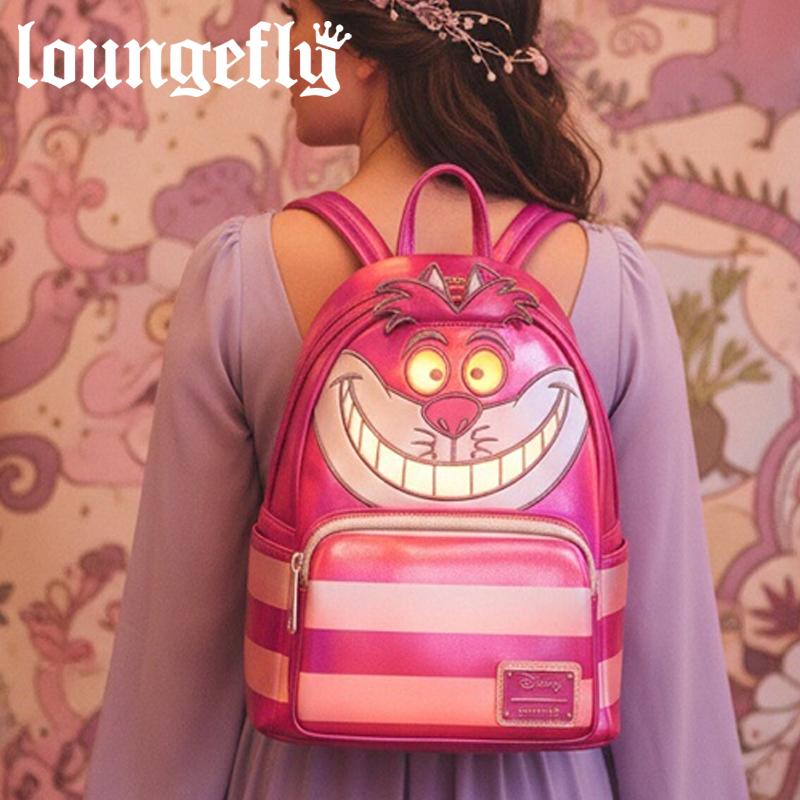 Disney Women's Alice In Wonderland Cheshire Cat Snap Flap Mini Backpack Wallet