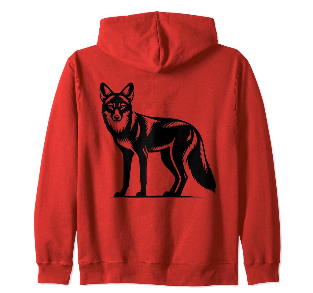 Jackal Dad Mom Lover - Monochrome Jackal Zip Hoodie