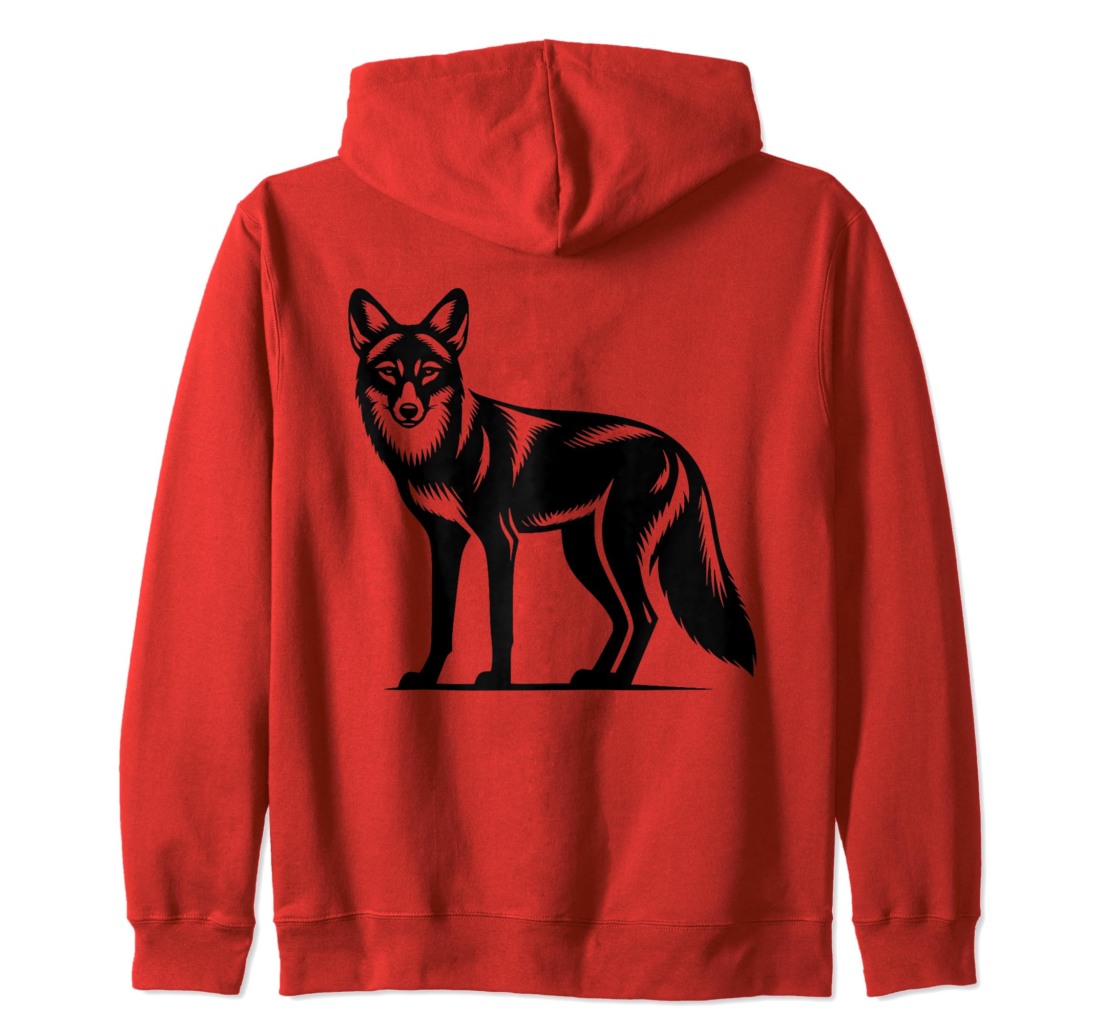 

Шакал Папа Мама Любитель - Монохромная толстовка на молнии с шакалом