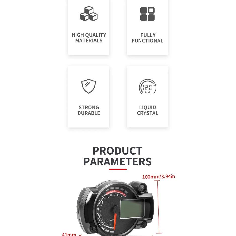 New KTM Pulsar LCD Digital Odometer Speedometer Instrument Universal For Motorcycle Colors Speed Gauge Meter Sensor Set