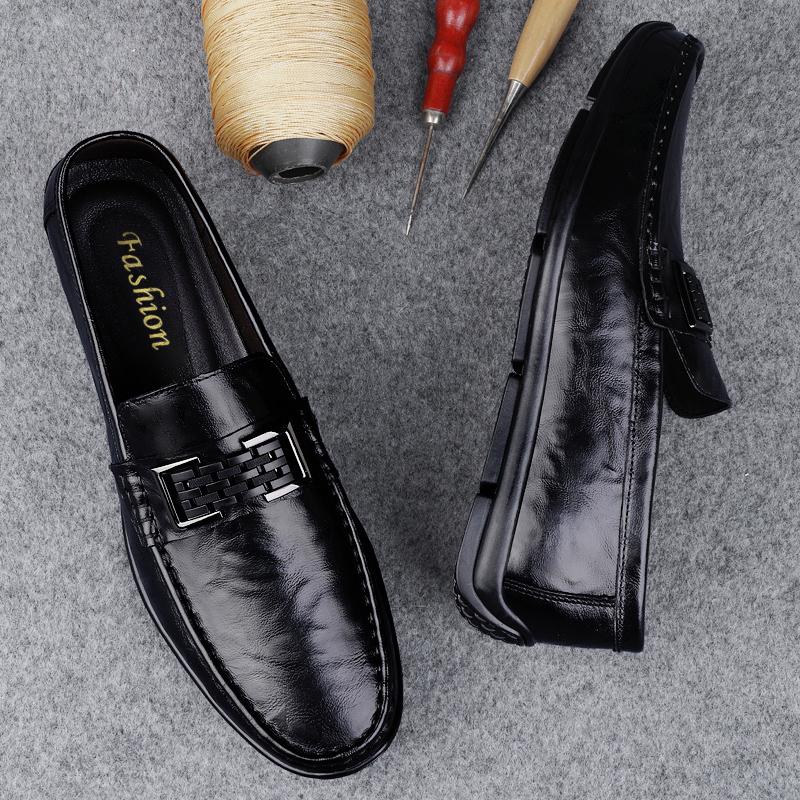 Genuine Leather Mens Loafers Slip On Flats Outdoor Casual Shoes New Arrival  Moccasins Male Leisure Walk Driving Shoes