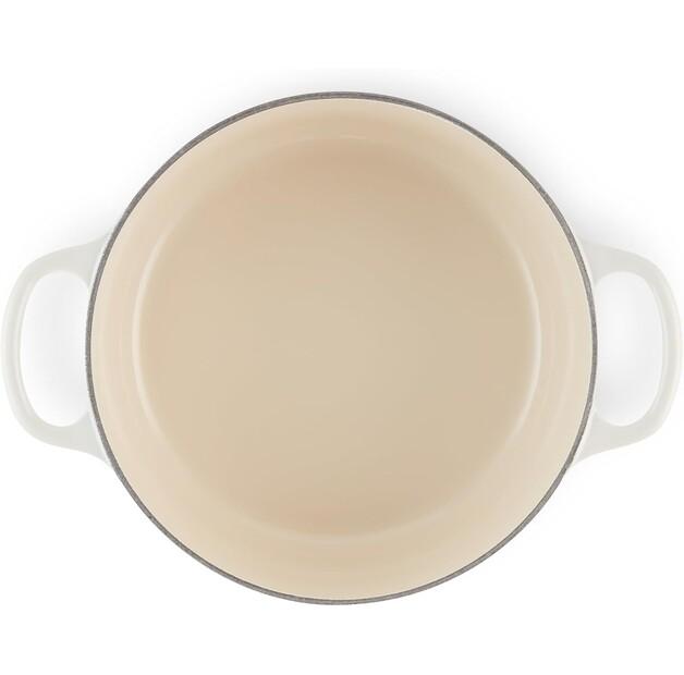 Cast Iron Roaster Le Creuset Signature Round 26 Cm Meringue 5.3 L (21177267164430)