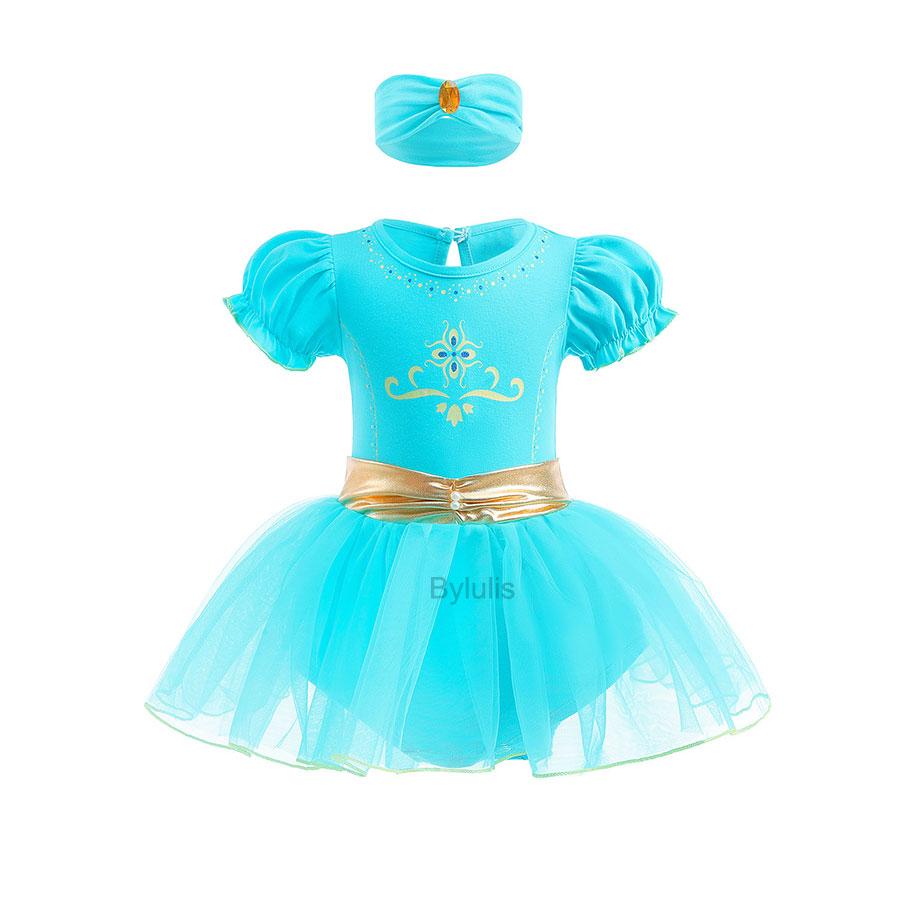 Baby Romper Tutu Dress with Headband Infant Baby Girl Princess Clothes Cute Design Kids Dress Halloween Party Costumes Outfit