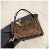 Retro simple handbag fashionable leopard print tote bag casual bag fashionable shoulder bag