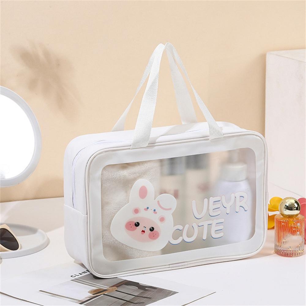 Travel PVC Transparent Makeup Bag Toiletry Storage Bag Swimming Beach Large Capacity Wash Bag Waterproof Portable Cosmetic Pouch