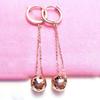 Purple Gold Ball Rose Gold Plated Earrings, Ear Hooks, Simple Personality, Fashion Temperament, Style Jewelry Women