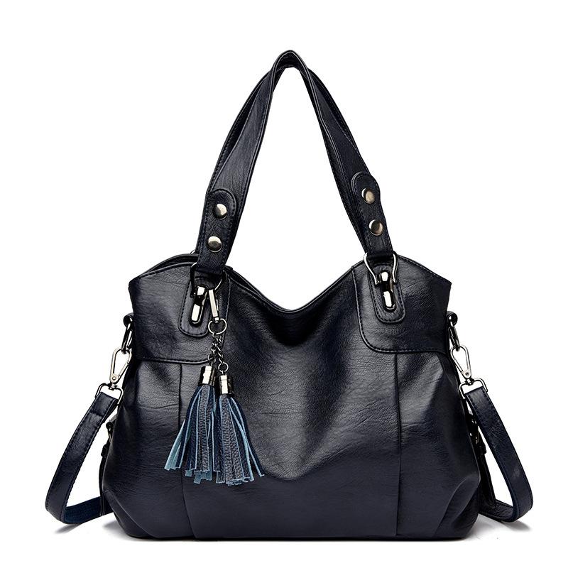 Módní kabelka pro dojíždění pro ženy Nová ležérní taška přes rameno Jednoduchá a atmosférická kabelka crossbody z měkké kůže Třásňová taška