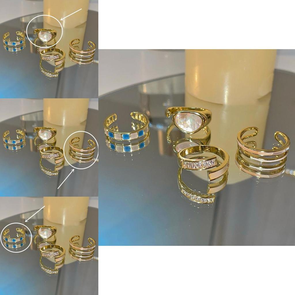 Geometry Stackable Ring Adjustable Jewelry Index Finger Rings Gift Decoration