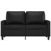 2 Seater Sofa Black 120 Cm Faux Leather