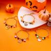 Halloween Cute Ghost Pumpkin Bat Charm Bracelet for Women Men Gold Color Metal Chain Enamel Bracelet Funny Festival Jewelry Gift