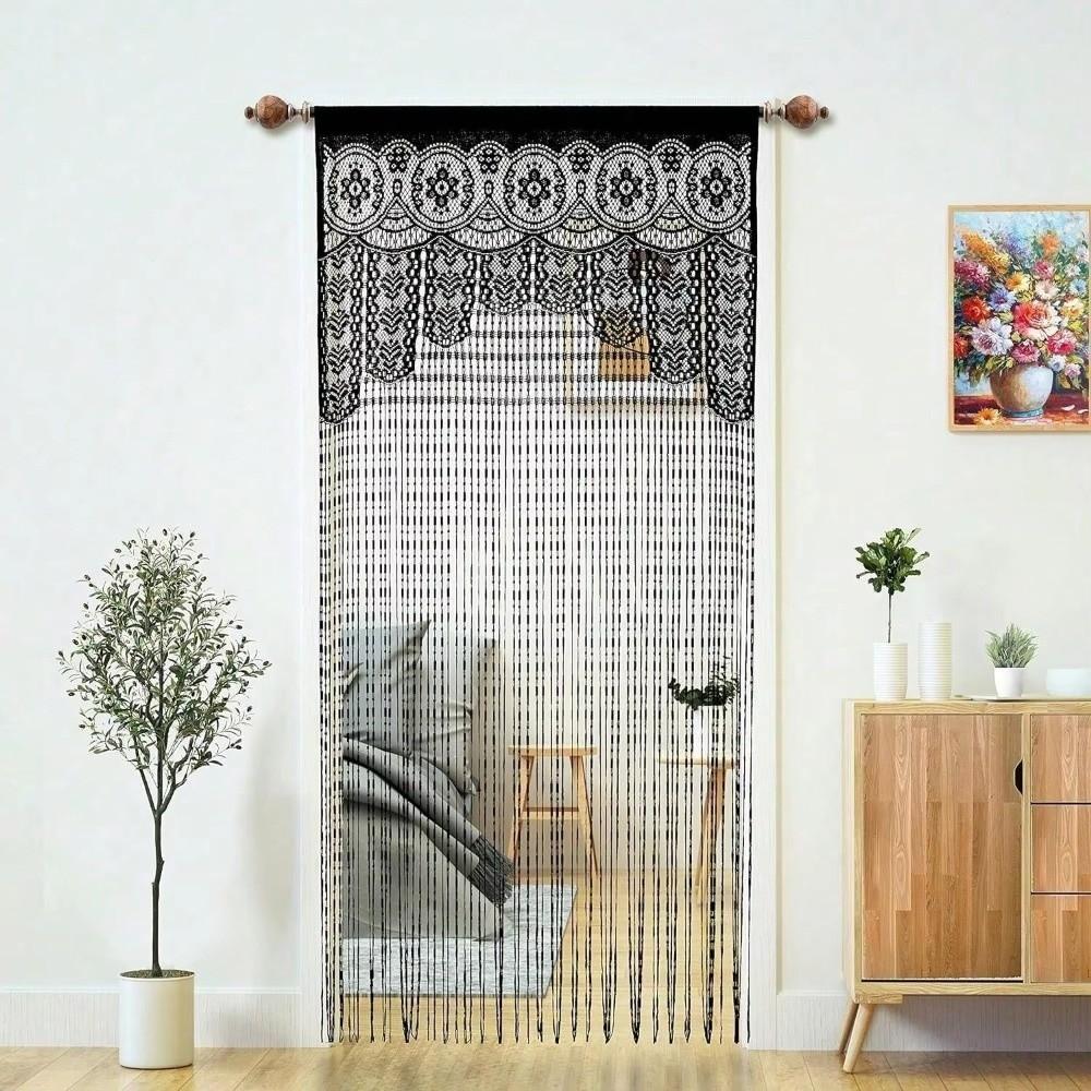 Macrame Lace Door String Curtain Jacquard Partition Curtain  Curtain Decorations
