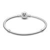 Pandora Moments Eternal Heart Chain Clasp Snake Bone Chain 925 Silver Bracelet Women's Style 599365C00