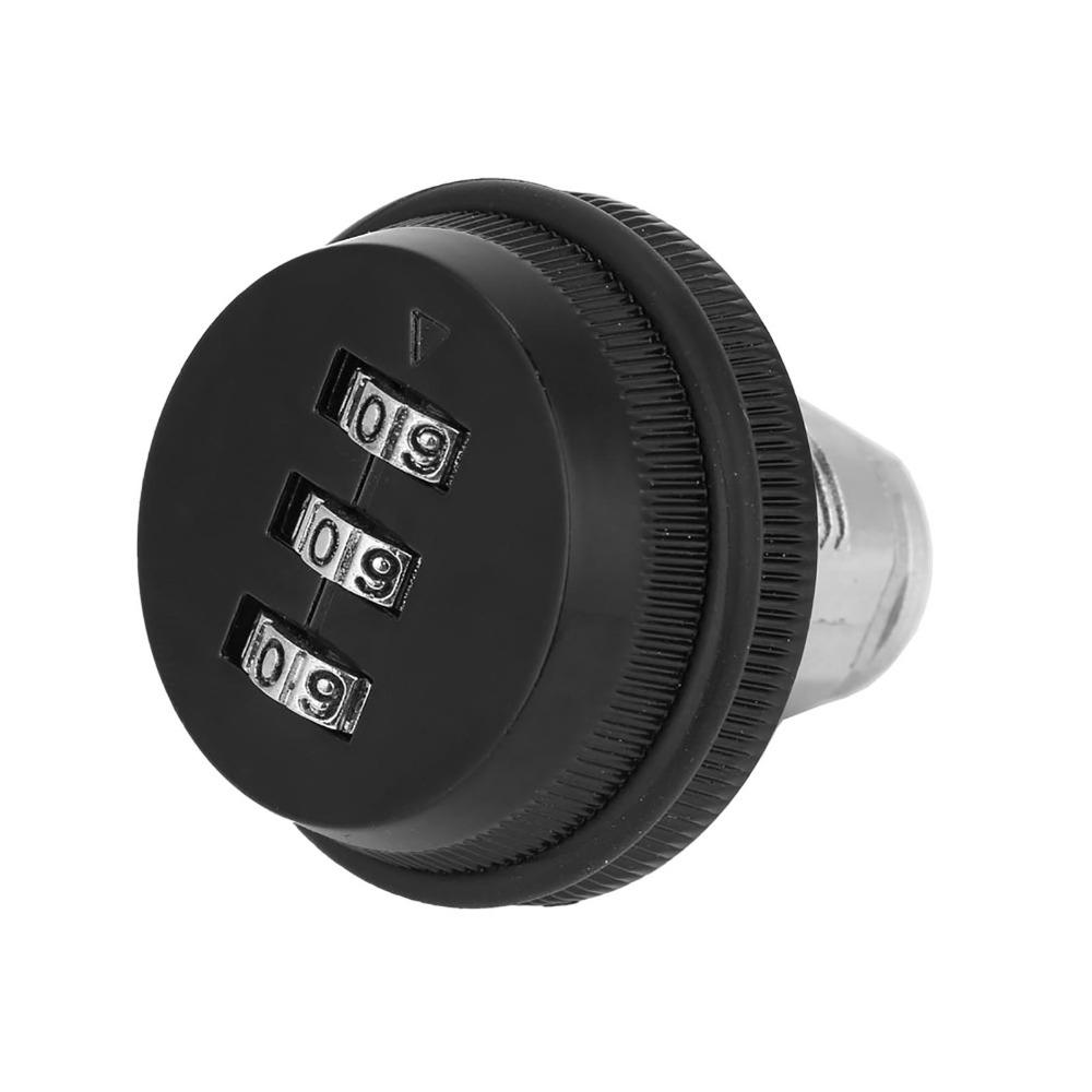 Zinc Alloy Password Combination Lock Silver&Black 3-Digit Combi Lock  Storage Security