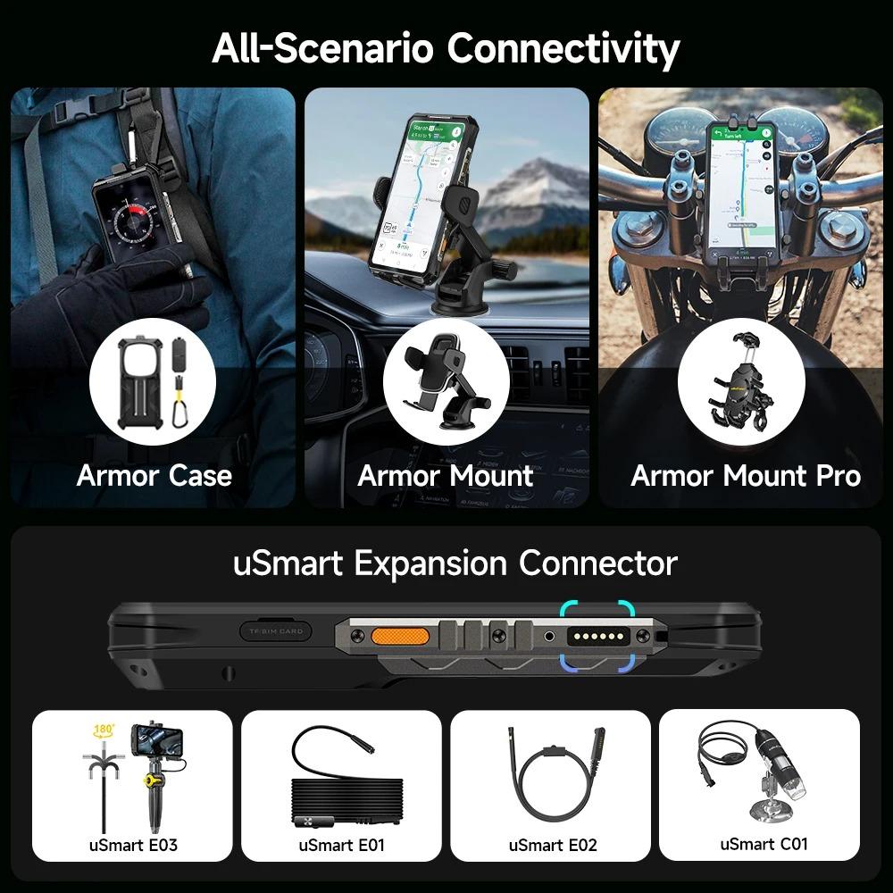 Ulefone Armor 28 Pro 5G AI Rugged Phone 512GB ROM 120W MTK Dimensity 7300 10600mAh 6.67”AMOLED 64MP Smartphone
