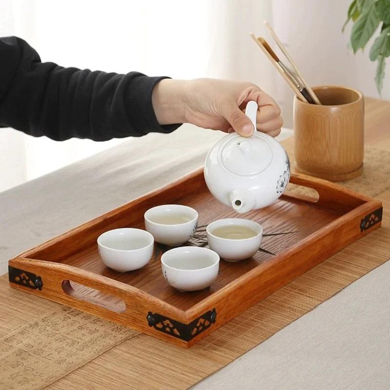 Japon Ahşap Tepsi Çay Tepsisi Taşınabilir Dekoratif Çeşitli Eşya Saklama Çay Seti Mutfak Saklama Restoran Servis Tepsisi